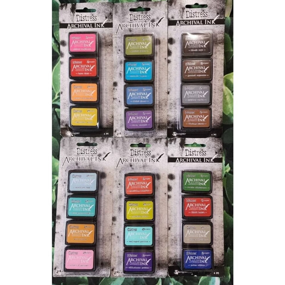 Tim Holtz Distress Archival Mini Ink Pads - Kits 1, 2, 3, 4, 5 & 6 - 24 Colors!